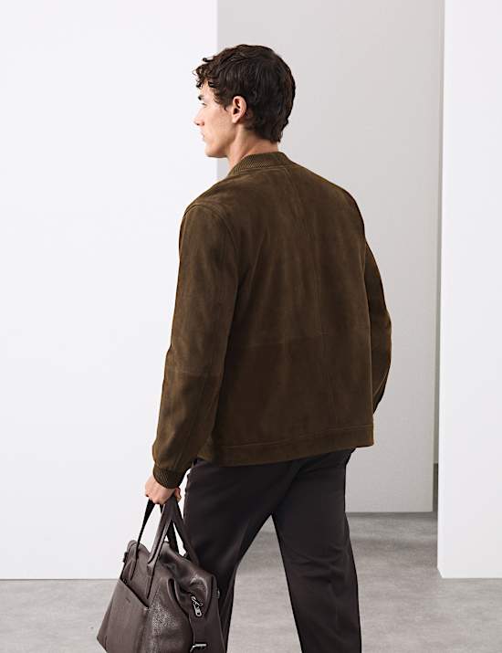 Suede Bomber Jacket