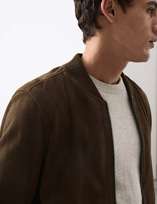 Suede Bomber Jacket