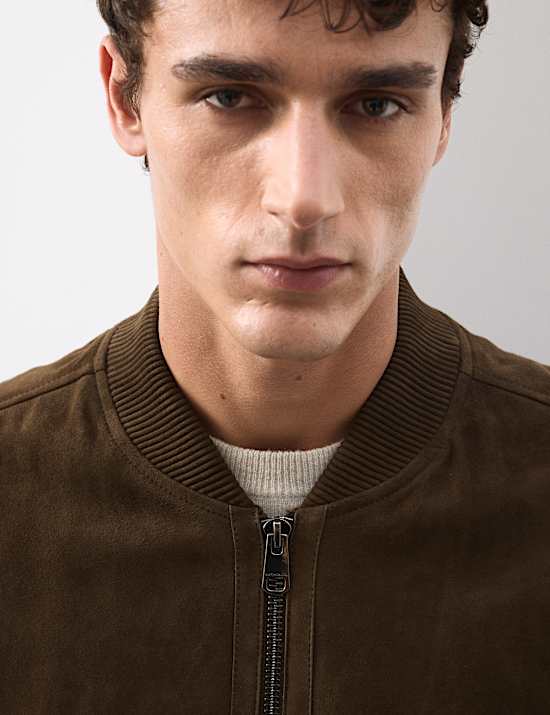 Suede Bomber Jacket