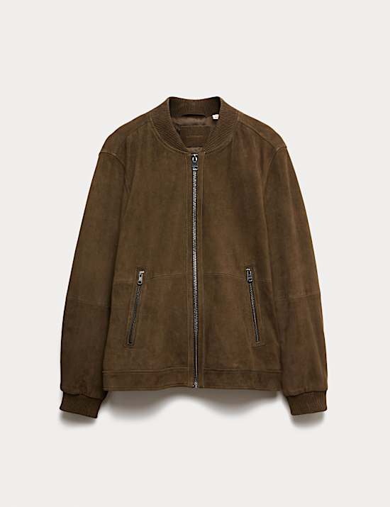 Suede Bomber Jacket