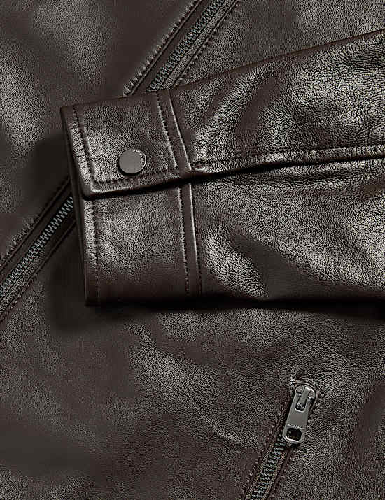 Leather Harrington Jacket