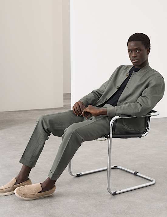 Cotton Linen Blend Bomber