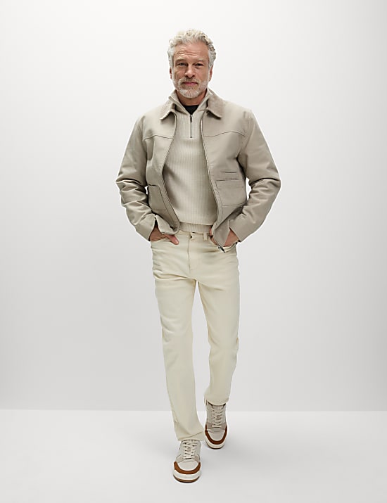 Cotton Rich Canvas Harrington Jacket