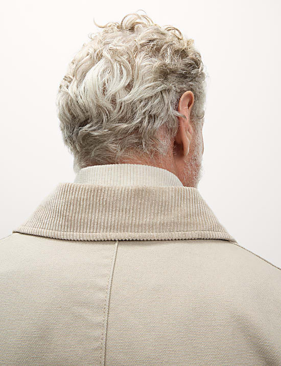 Cotton Rich Canvas Harrington Jacket