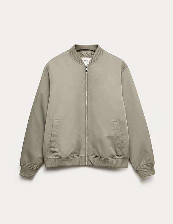 Cazadora bomber de satén