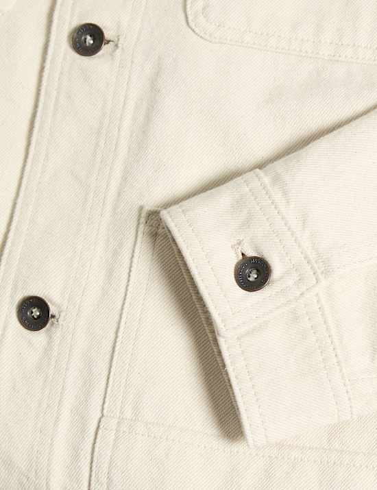 Denim Contrast Collar Jacket