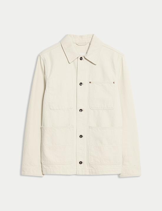 Denim Contrast Collar Jacket