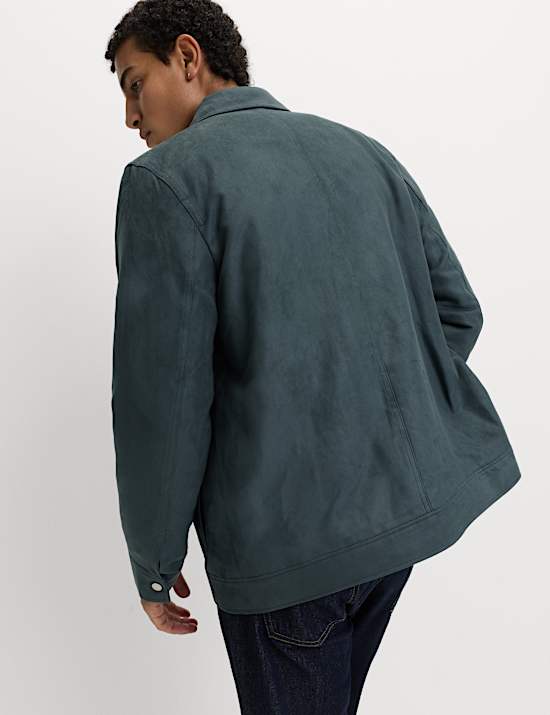 Faux Suede Chore Jacket