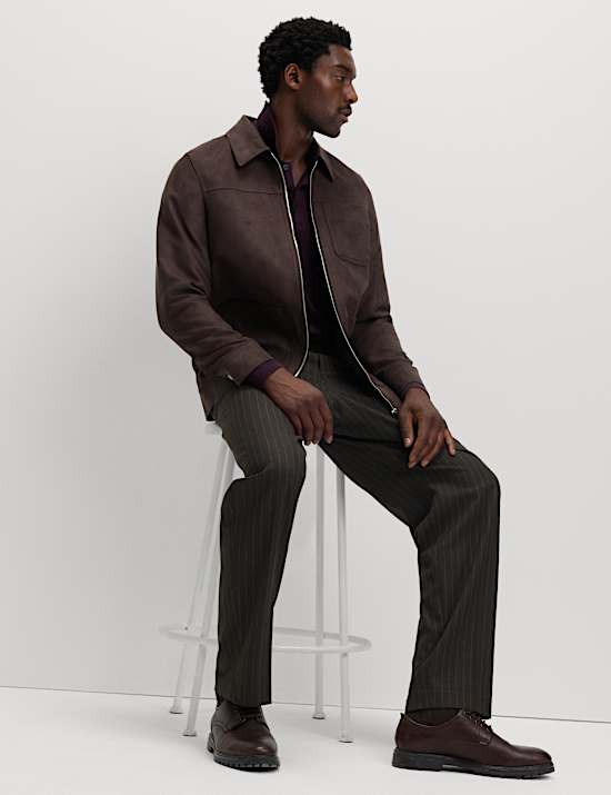 Faux Suede Chore Jacket