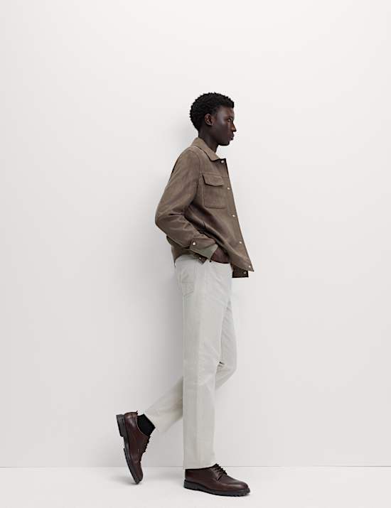 Faux Suede Trucker Jacket