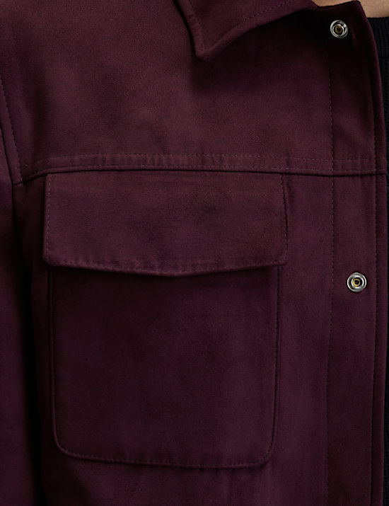 Truckerjacke aus Wildlederimitat