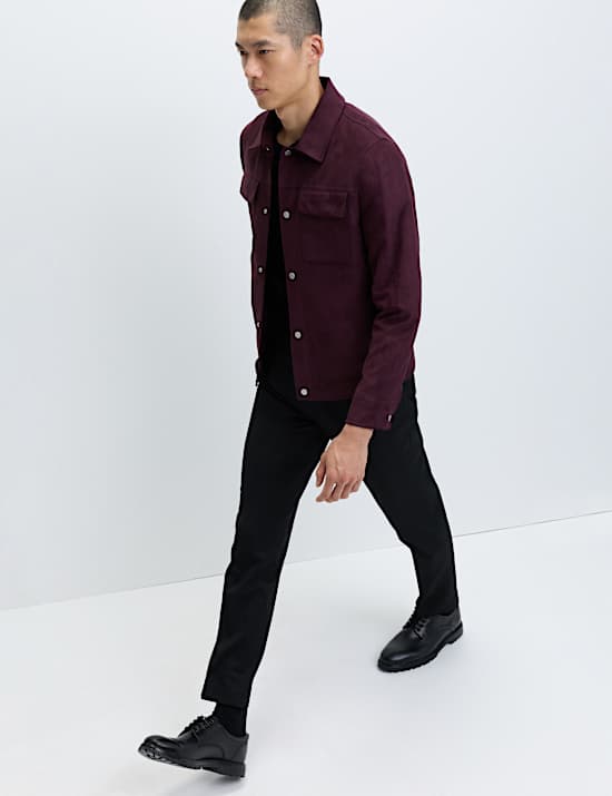 Truckerjacke aus Wildlederimitat