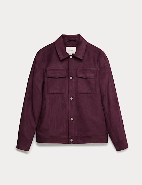 Truckerjacke aus Wildlederimitat