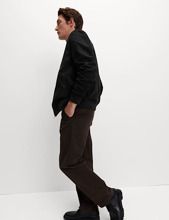 Bomberjacke aus Wildlederimitat