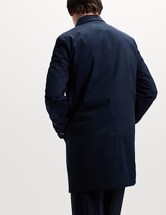 Cotton Blend Car Coat Mac