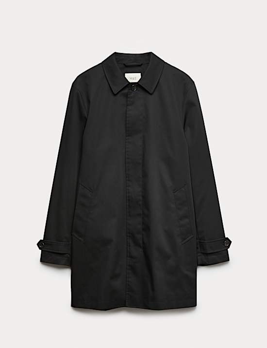 Cotton Blend Car Coat Mac