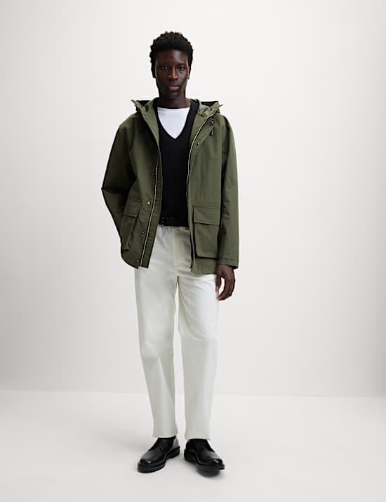 Cotton Rich Hooded Utility Jacket