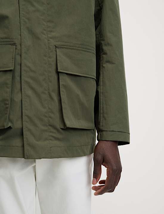 Cotton Rich Hooded Utility Jacket