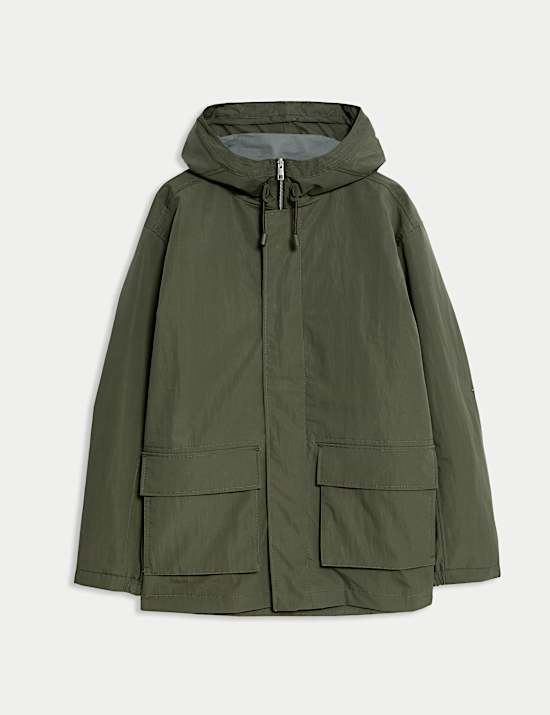 Cotton Rich Hooded Utility Jacket