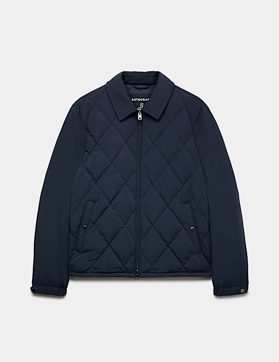 Diamond Quilted Collared Jacket