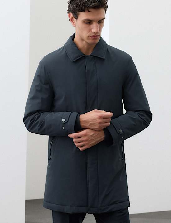 Wadded Hybrid Mac With Removable Hood