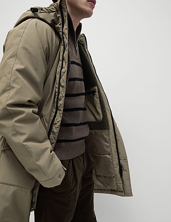 Borg Lined Hooded Parka