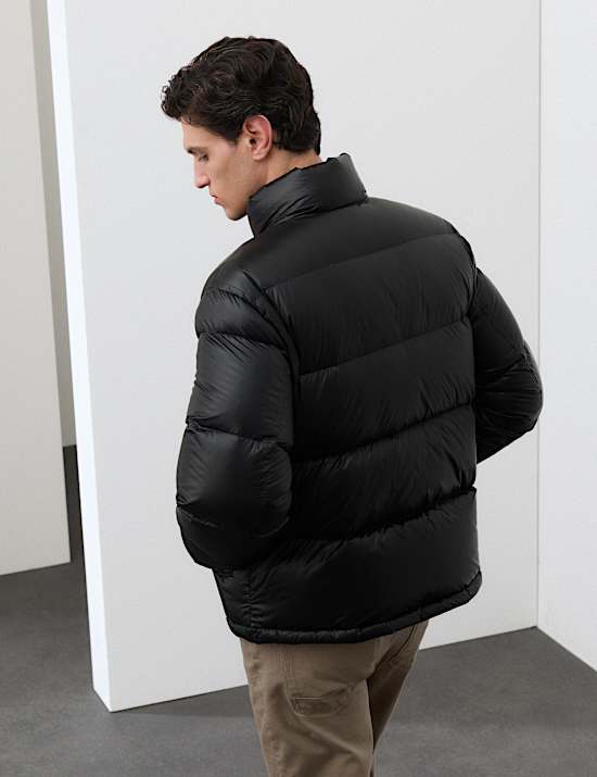 Feather And Down Quilted Puffer Jacket