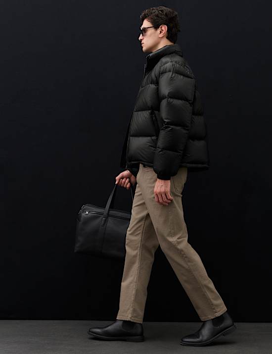 Feather And Down Quilted Puffer Jacket