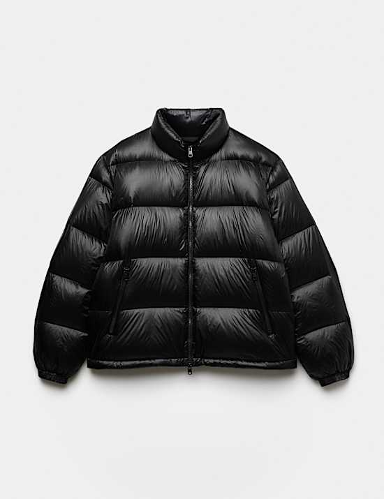 Feather And Down Quilted Puffer Jacket