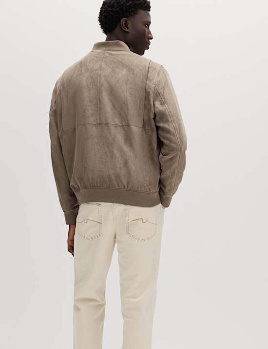 Faux Suede Bomber