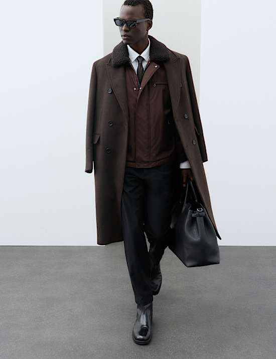 Faux Shearling Collar Jacket