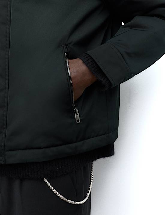 Faux Shearling Collar Jacket