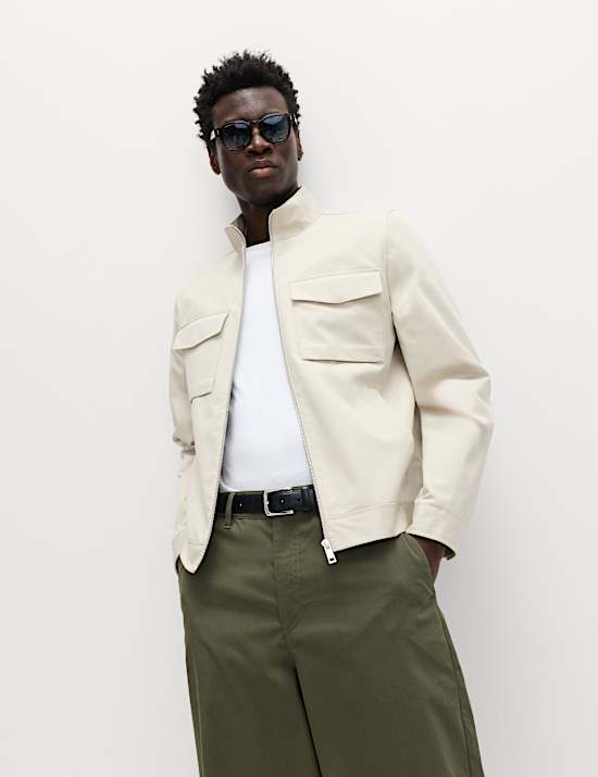 Harrington-jas van puur katoen