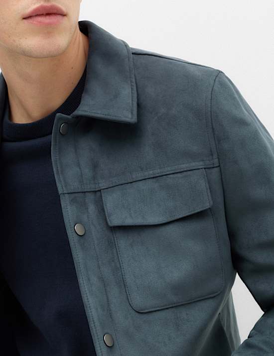 Faux Suede Overshirt
