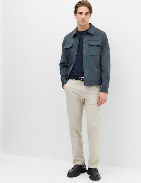 Faux Suede Overshirt
