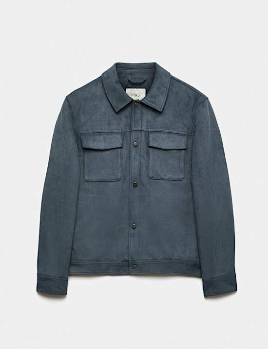 Faux Suede Overshirt