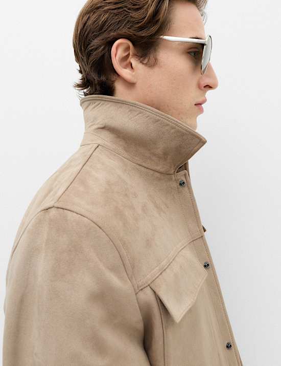 Faux Suede Overshirt