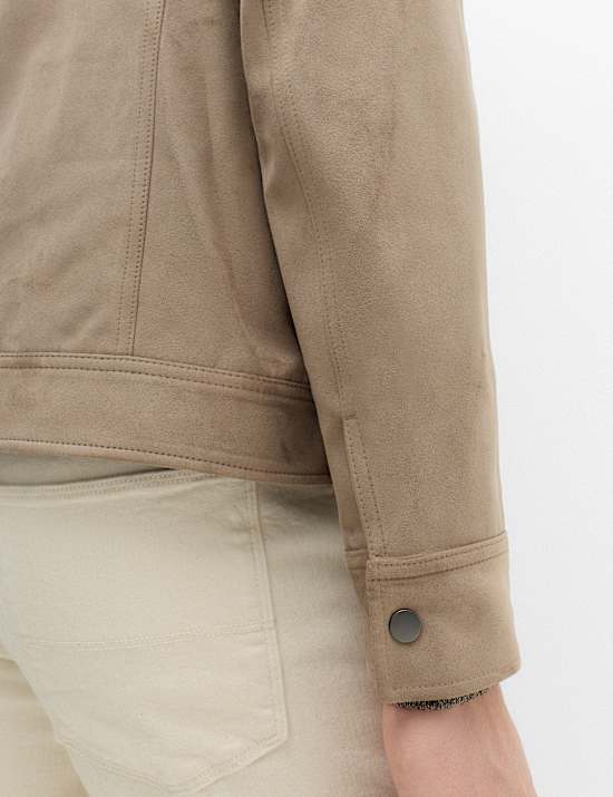 Faux Suede Overshirt