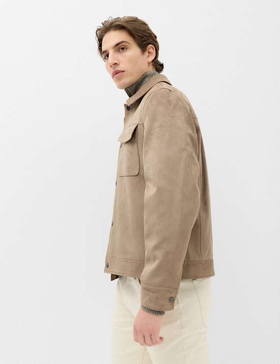 Faux Suede Overshirt