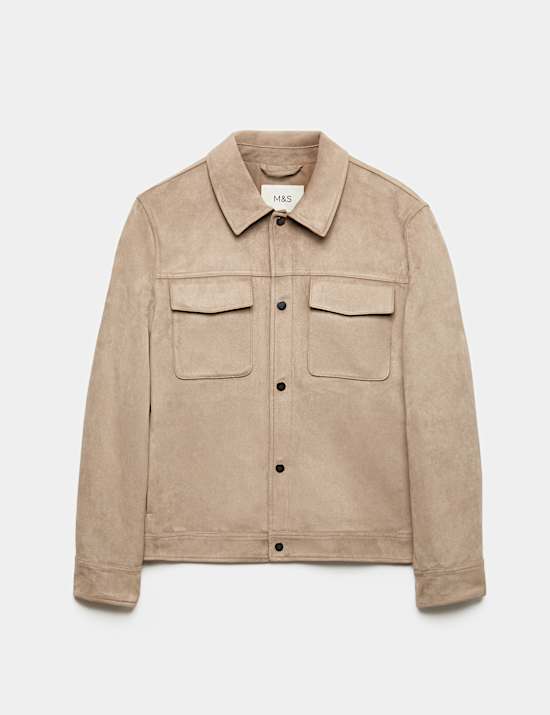 Faux Suede Overshirt