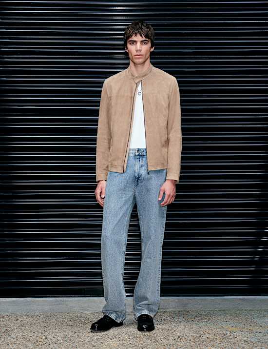 Suede Cafe Racer Jacket