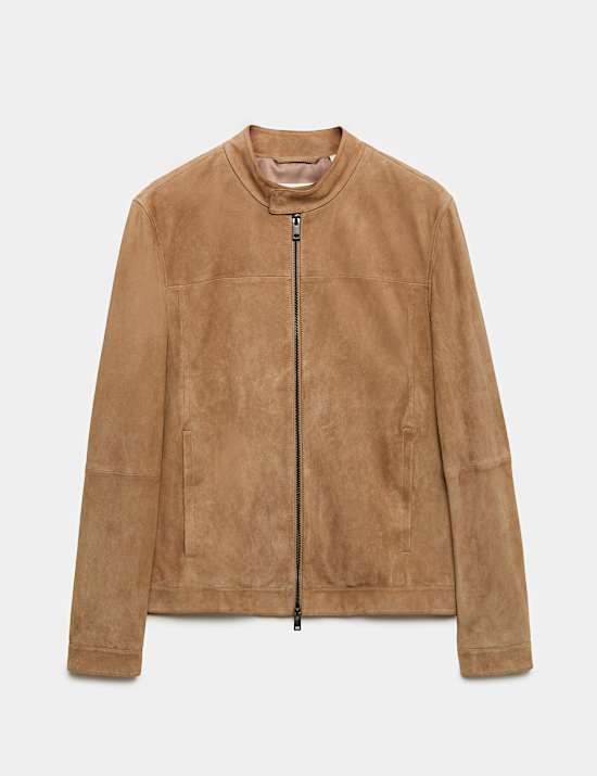 Suede Cafe Racer Jacket