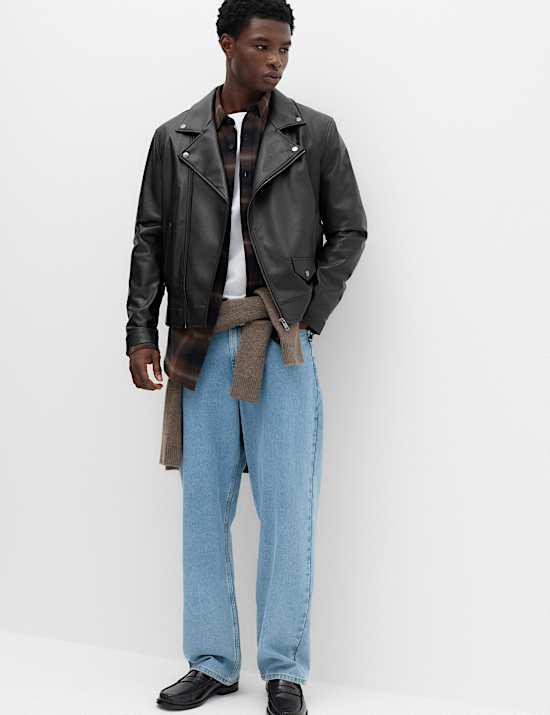 Faux Leather Biker Jacket