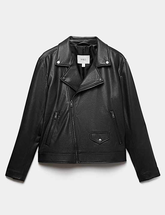 Faux Leather Biker Jacket