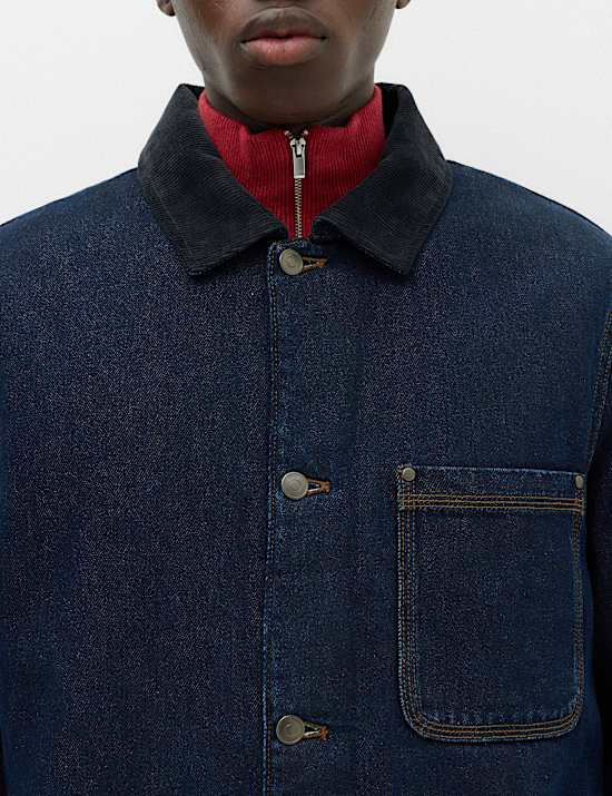 Pure Cotton Barn Jacket With Borg Lining