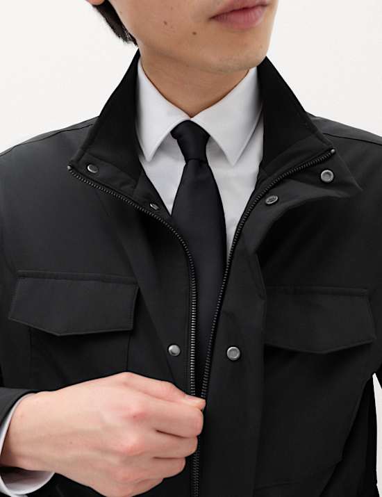 4 Pocket Funnel Neck Jacket