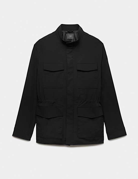 4 Pocket Funnel Neck Jacket