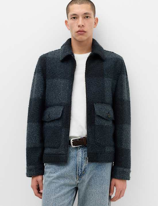 Boucl&eacute; Zip Through Jacket