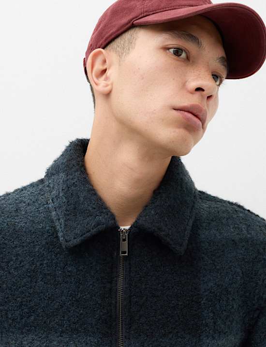 Boucl&eacute; Zip Through Jacket