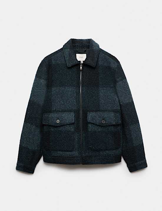 Boucl&eacute; Zip Through Jacket